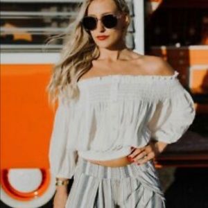 We the free Free people Gauze crop top L